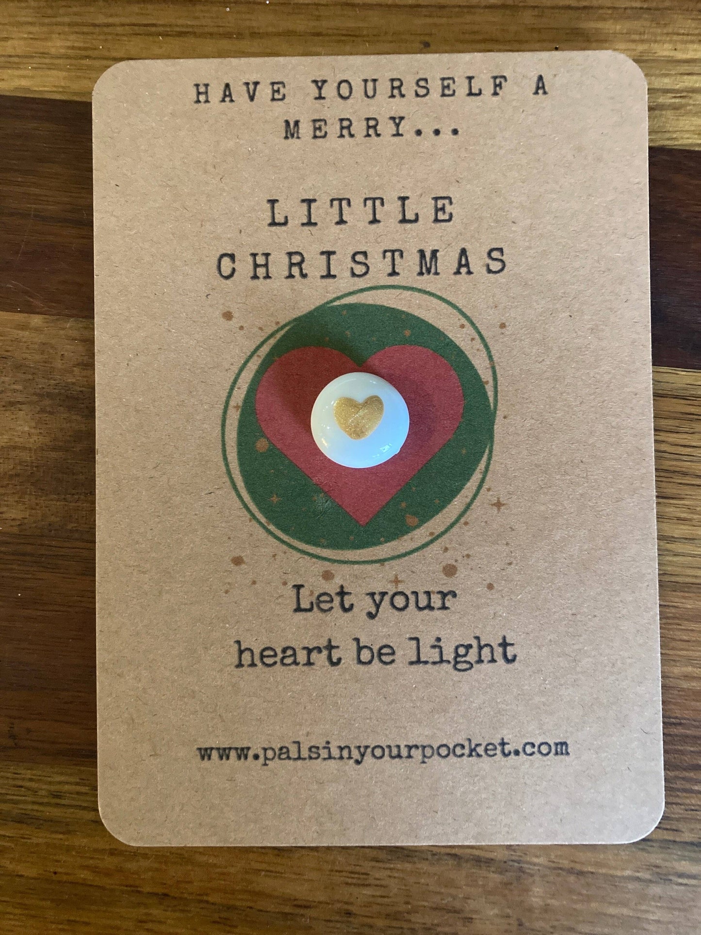 Pals in your Pocket - Christmas Heart Of Gold Appreciation Pebble