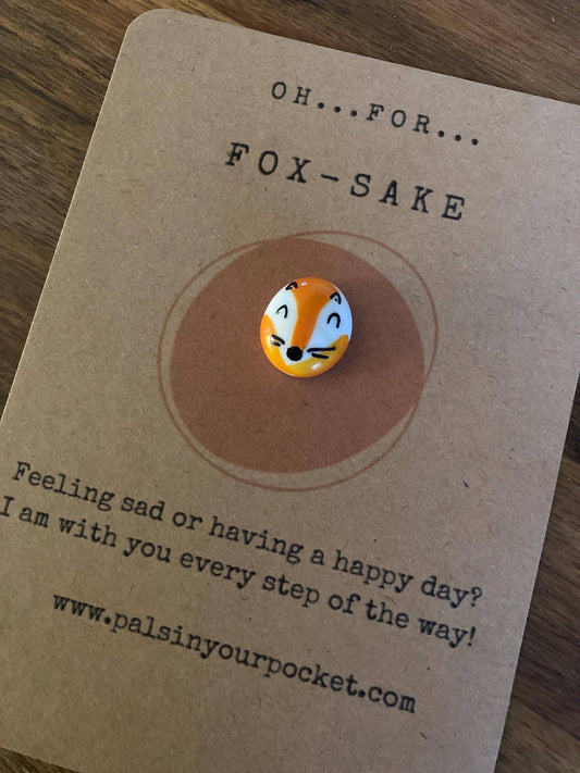 Pals in your Pocket - Fox Sake Pebble Charm