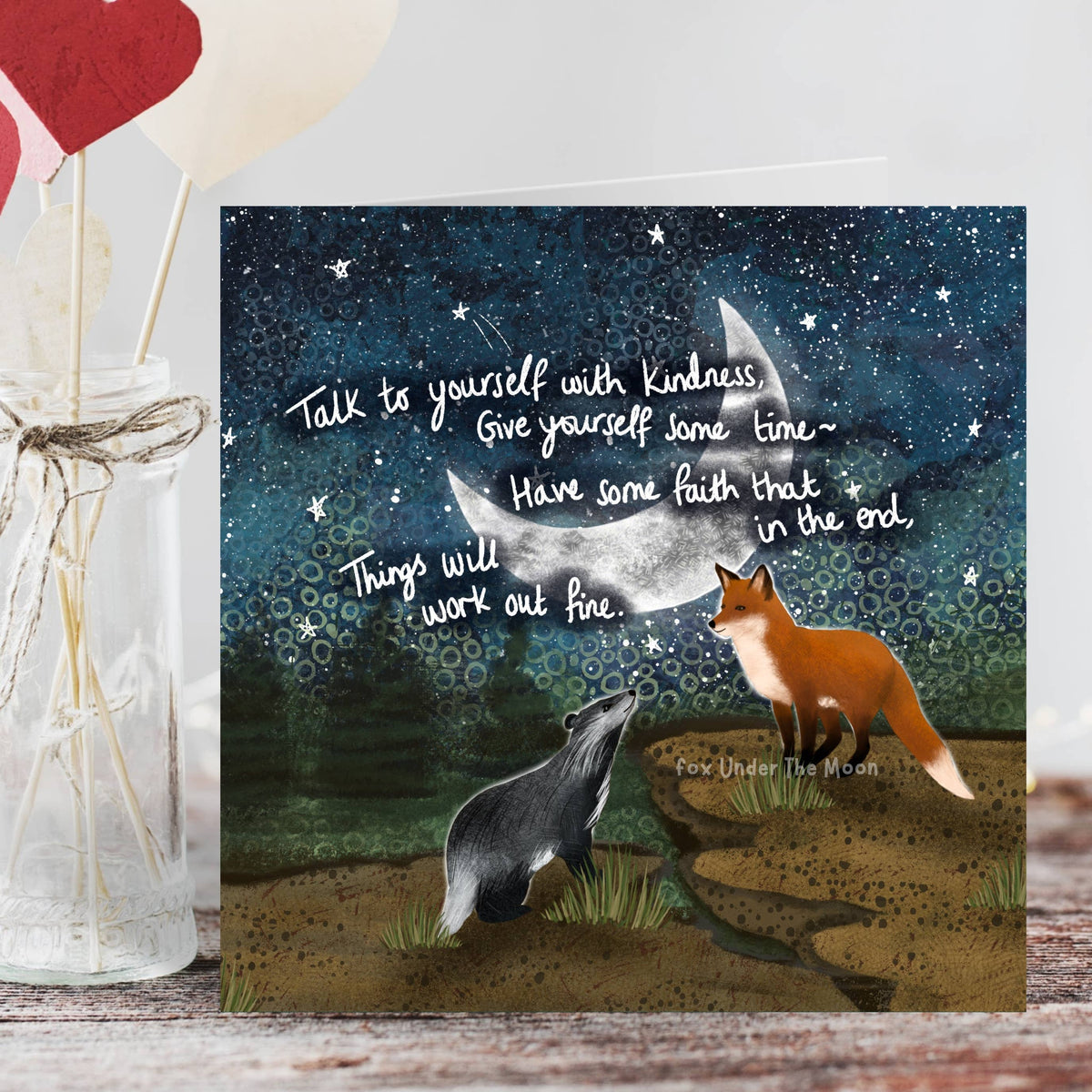 'Have Faith' Greeting Card | Fox Under the Moon