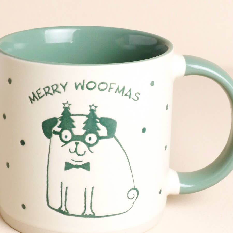 Merry Woofmas Ceramic Dog Mug - Lisa Angel