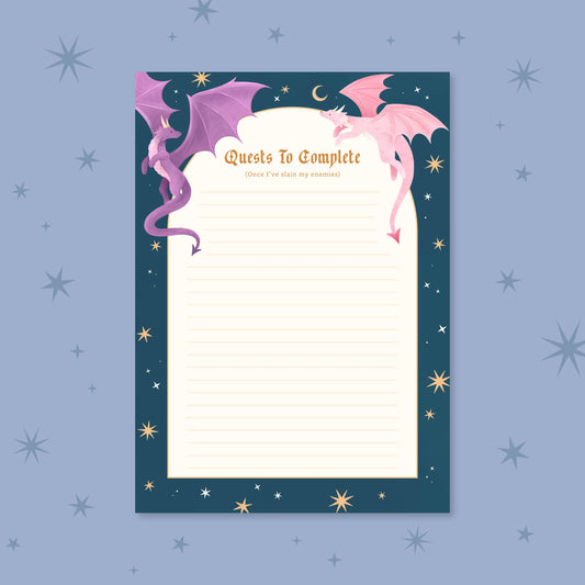 Hopscotch Paper Co. - Dragon Notepad – Literature Stationery Gifts, Fantasy Books