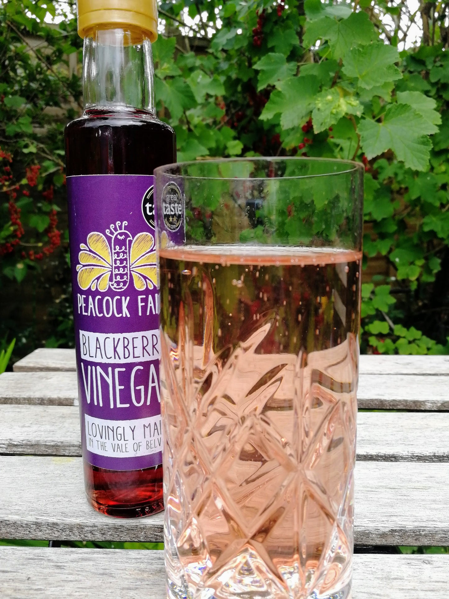 Blackberry Vinegar with Sparkling Water - Refreshing Autumn Drink