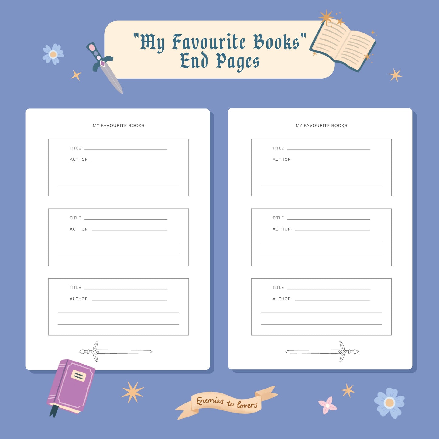 Hopscotch Paper Co. - Reading Journal Dragon, Cosy Quest – 50 Book Review Notebook