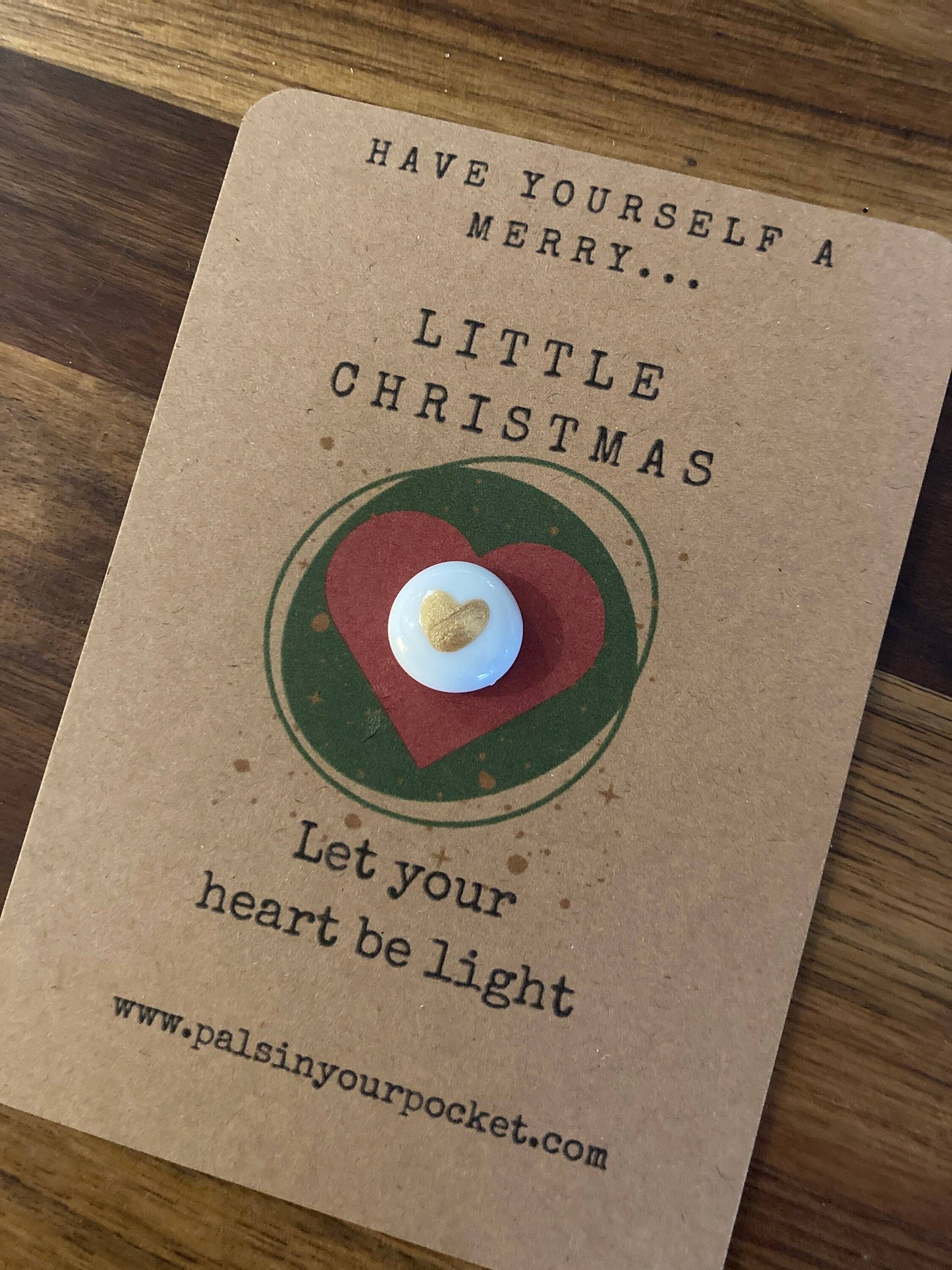 Pals in your Pocket - Christmas Heart Of Gold Appreciation Pebble
