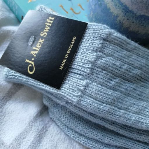 J Alex Swift Alpaca Wool Bed Socks Blue - Premium Sleepwear
