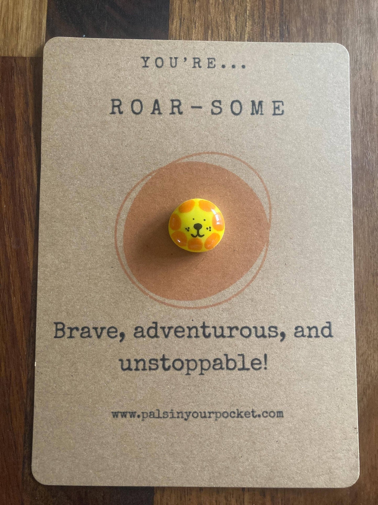 Pals in your Pocket - Lion Pebble Encouragement