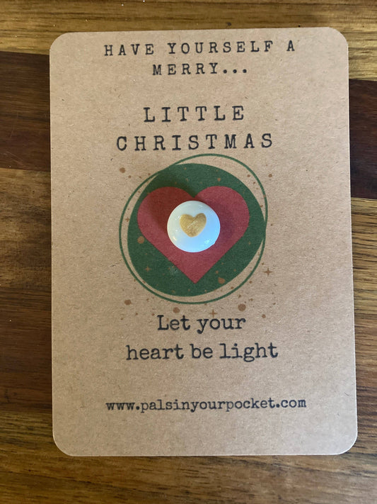 Pals in your Pocket - Christmas Heart Of Gold Appreciation Pebble