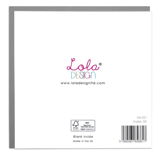 Flamingo & Roses Blank Art Card – Lola Design Greeting Card