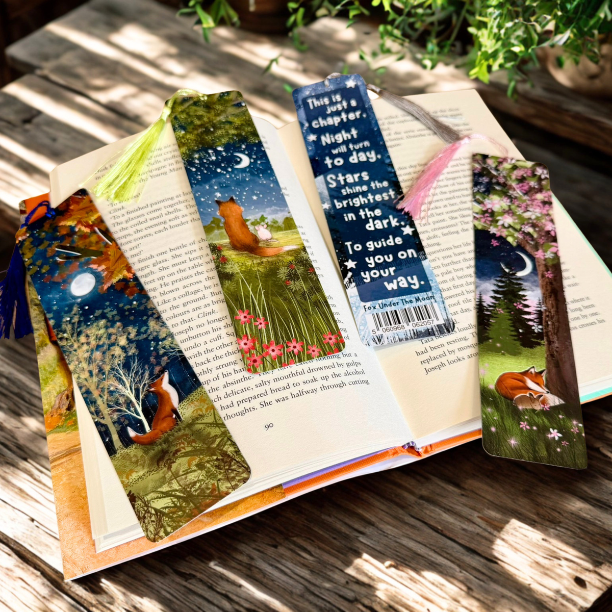 Take Some Time Bookmark with Tassel | Fox Under the Moon