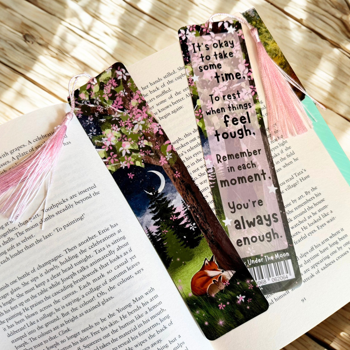 Take Some Time Bookmark with Tassel | Fox Under the Moon