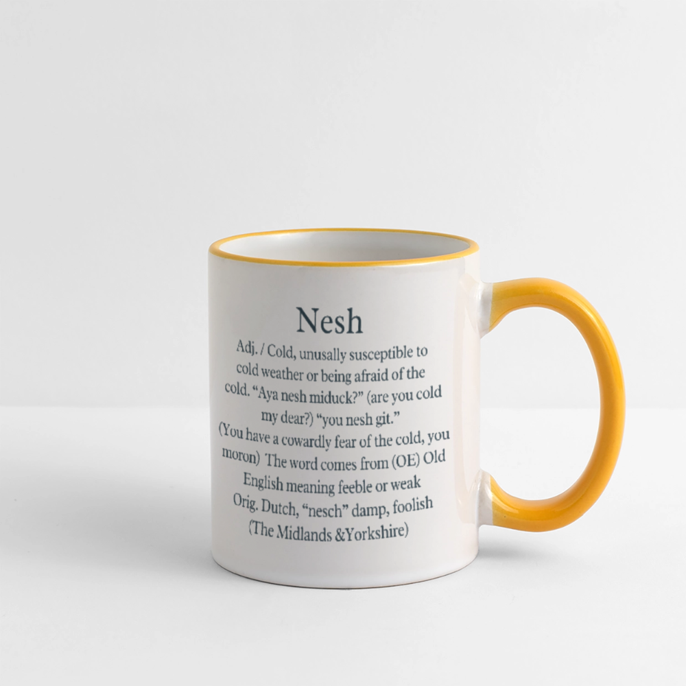 Aya nesh mug - white/yellow