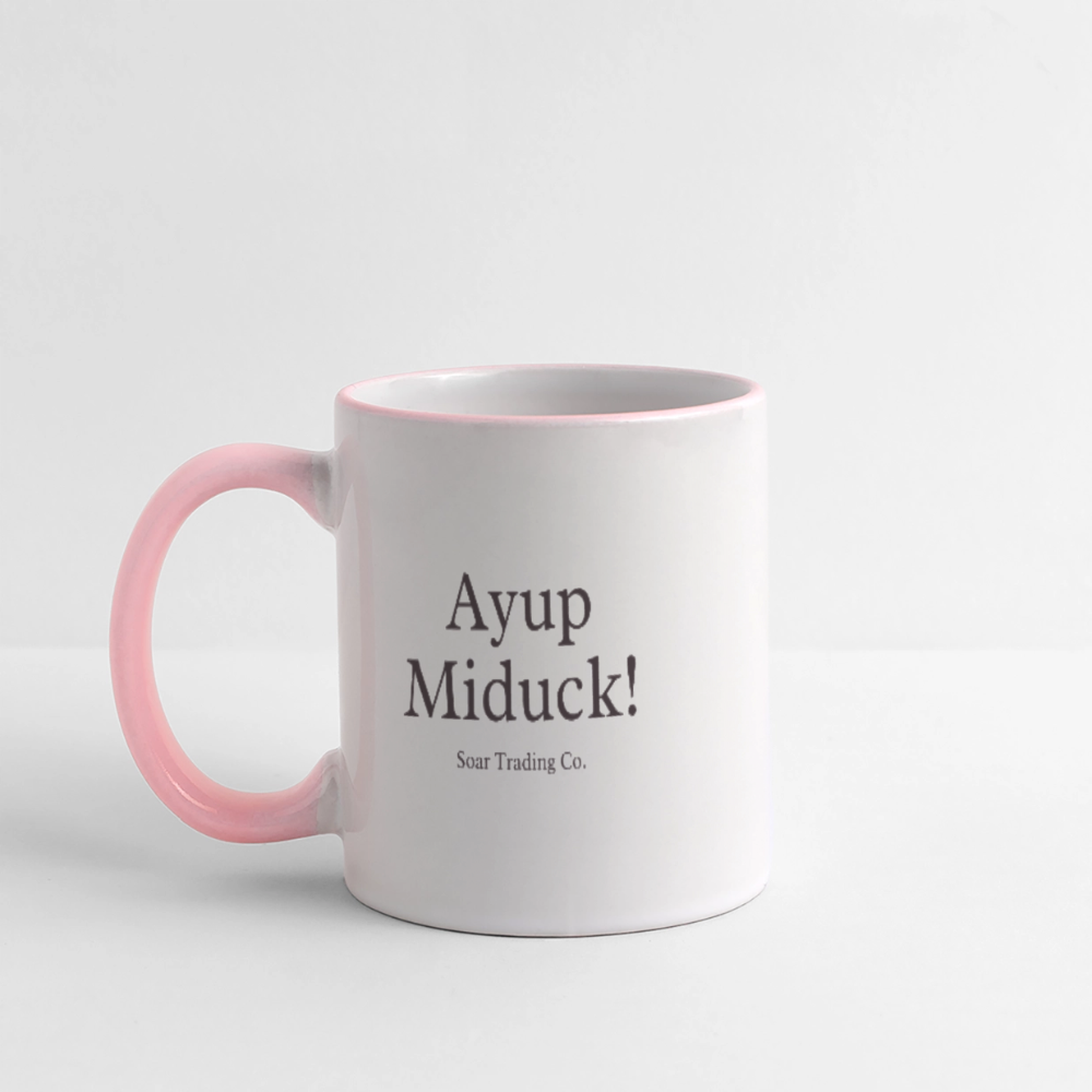 Aye Up - white/pink