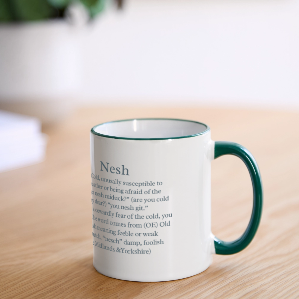 Aya nesh mug - white/dark green