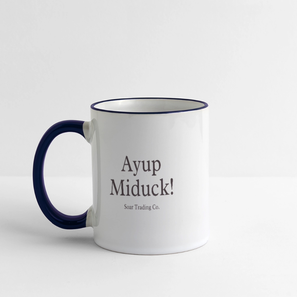 Aye Up - white/cobalt blue