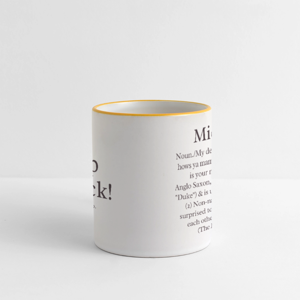 Aye Up - white/yellow