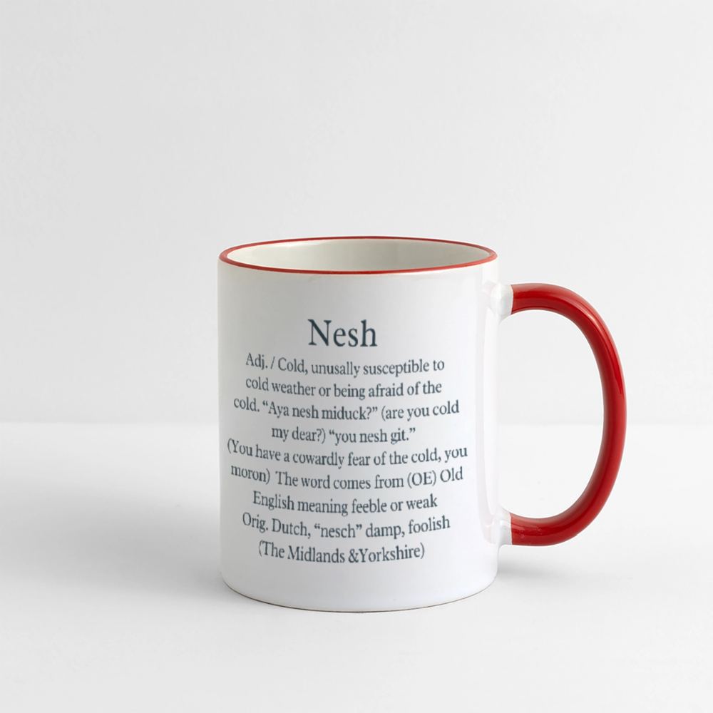 Aya nesh mug - white/red