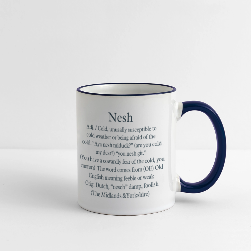 Aya nesh mug - white/cobalt blue