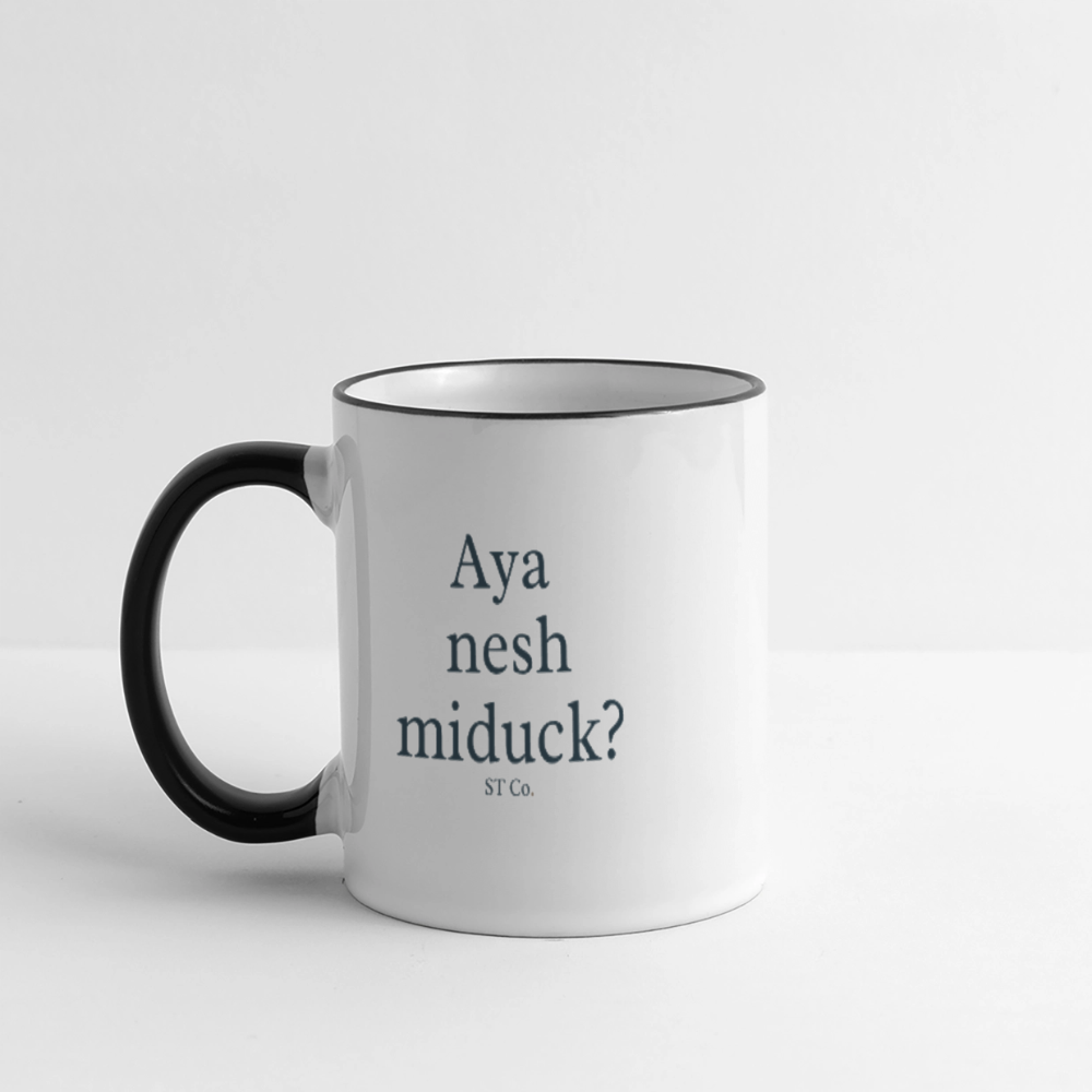 Aya nesh mug - white/black