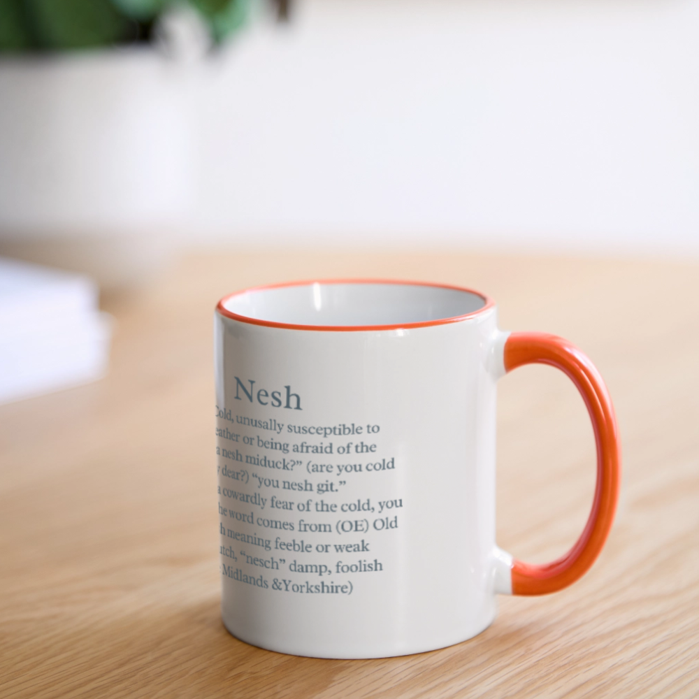 Aya nesh mug - white/orange