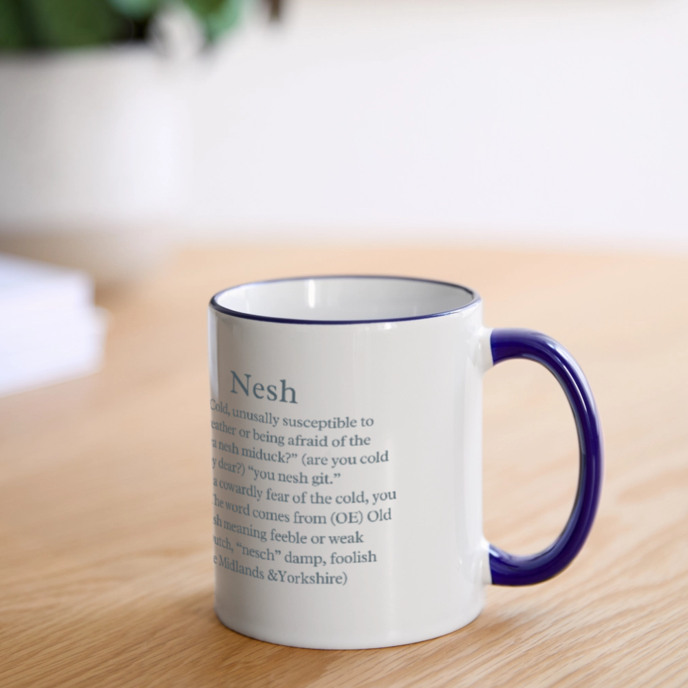 Aya nesh mug - white/cobalt blue