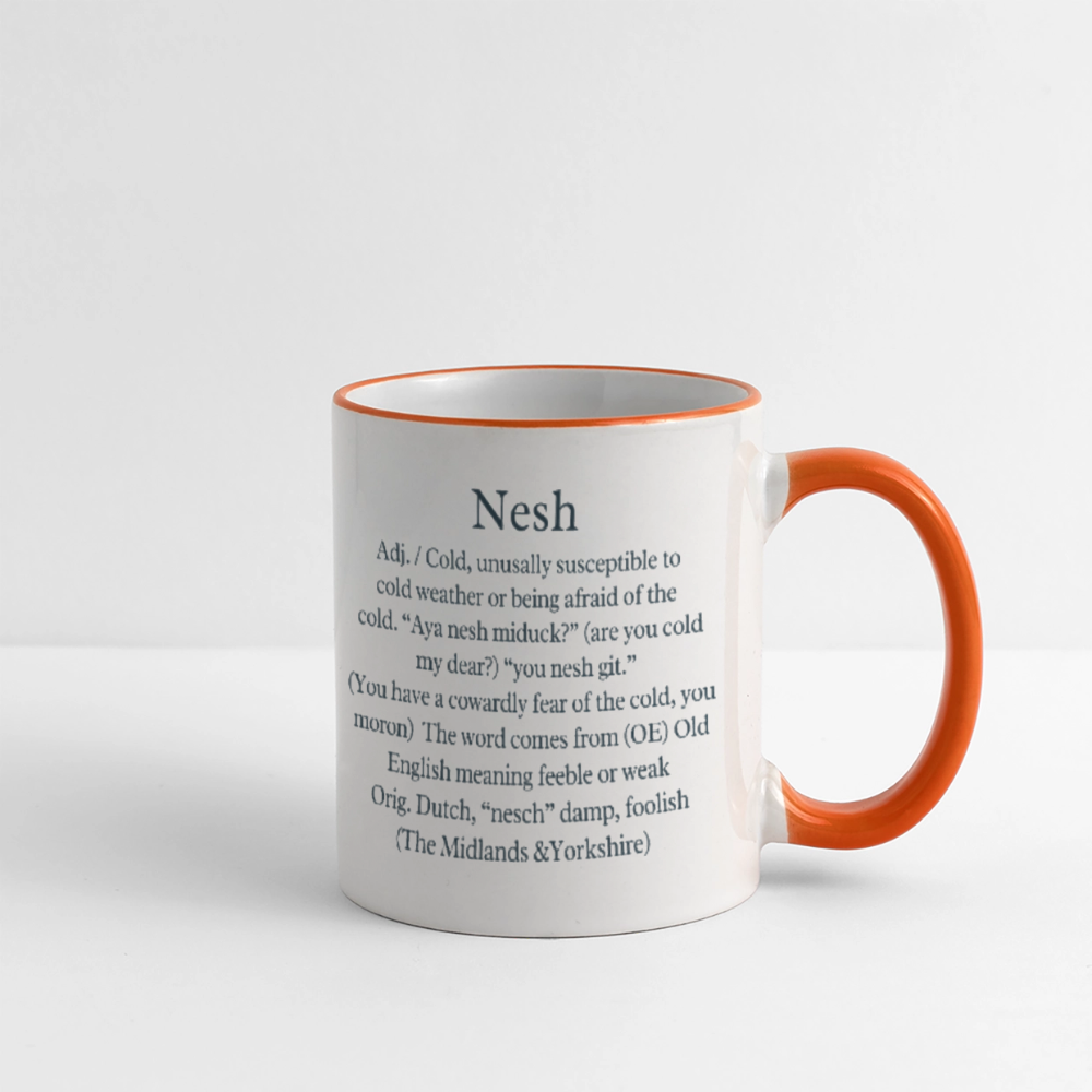 Aya nesh mug - white/orange
