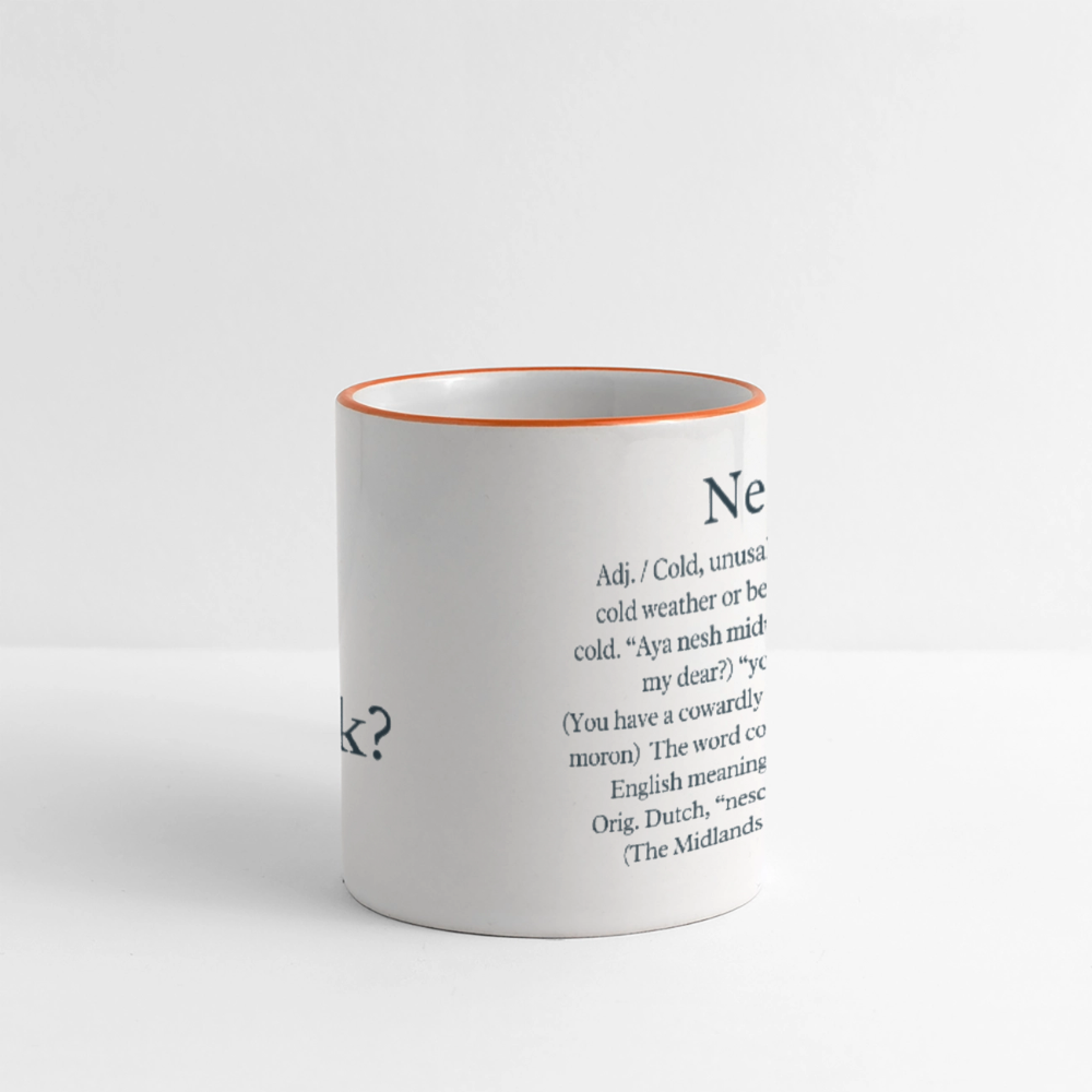Aya nesh mug - white/orange