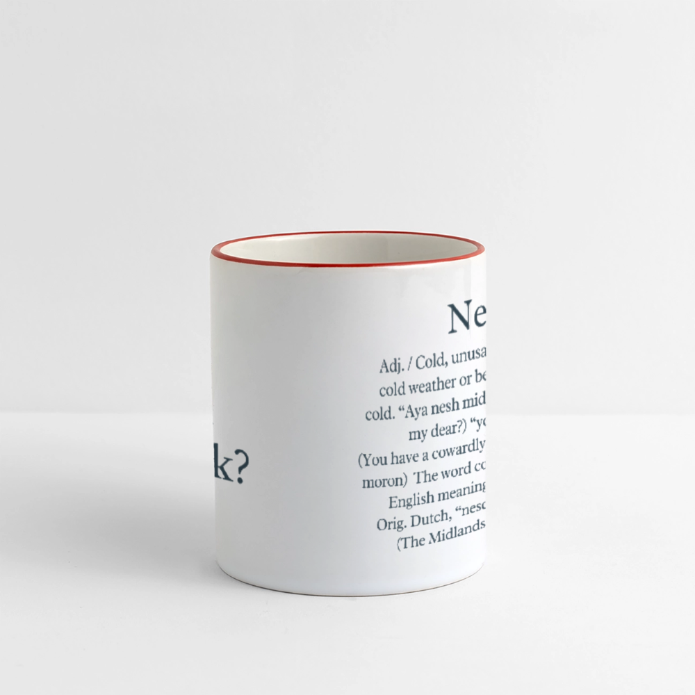 Aya nesh mug - white/red