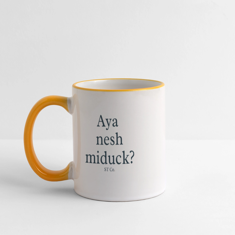 Aya nesh mug - white/yellow