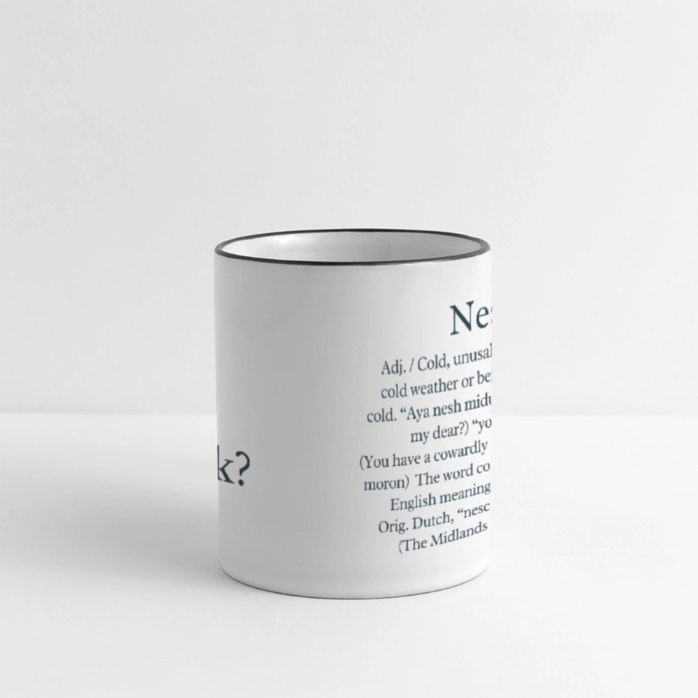 Aya nesh mug - white/black
