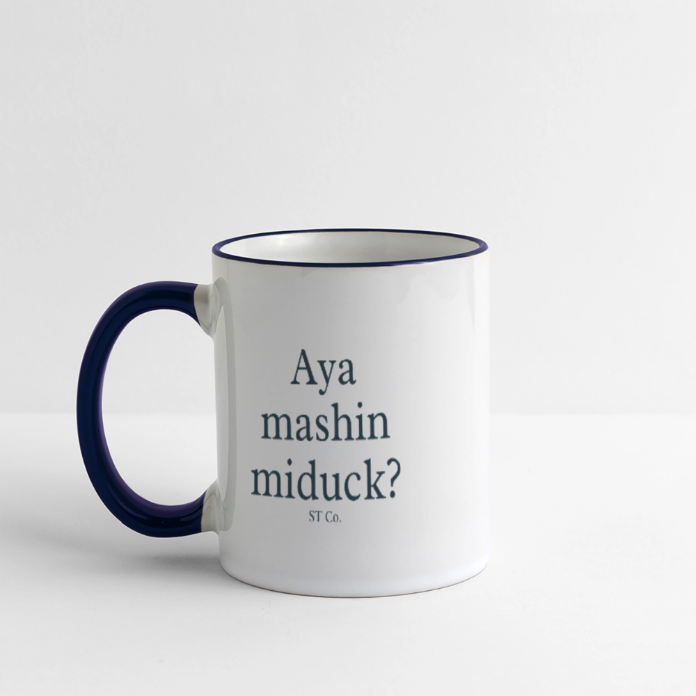 Aya Mashin - white/cobalt blue