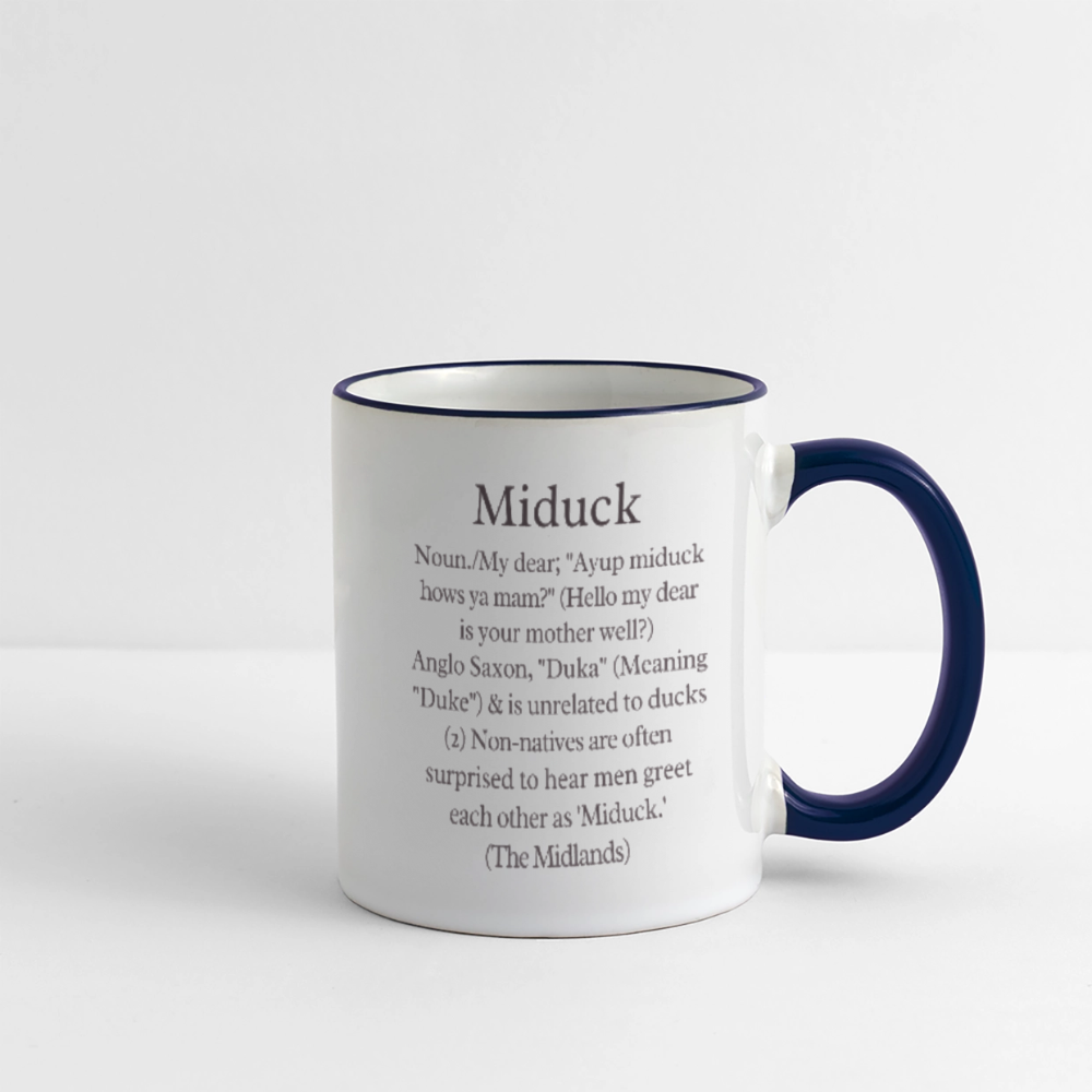 Aye Up - white/cobalt blue