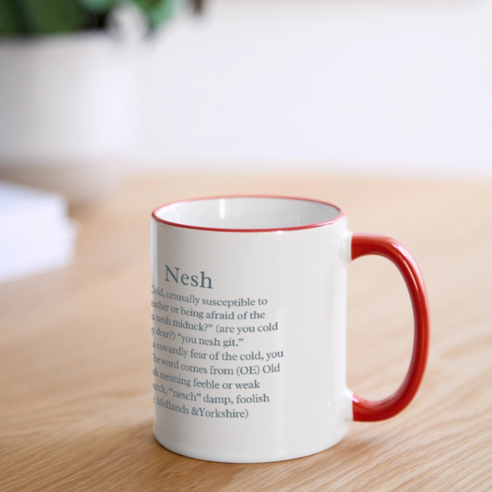 Aya nesh mug - white/red