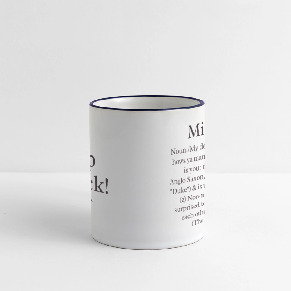 Aye Up - white/cobalt blue