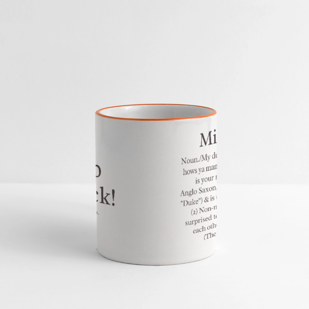 Aye Up - white/orange