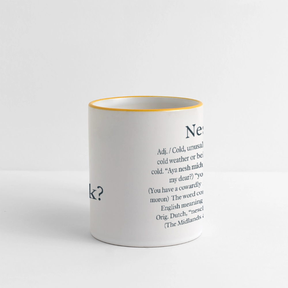 Aya nesh mug - white/yellow