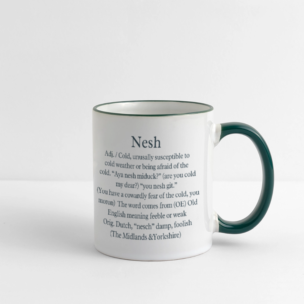 Aya nesh mug - white/dark green