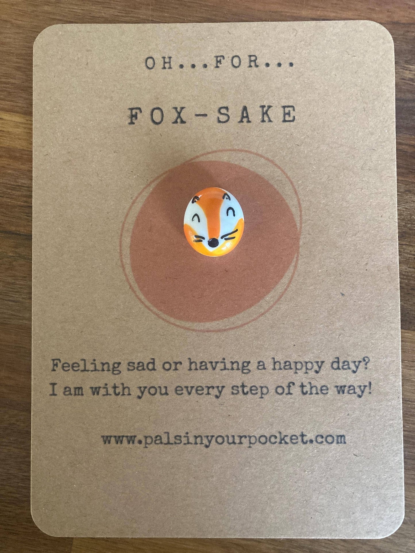 Pals in your Pocket - Fox Sake Pebble Charm