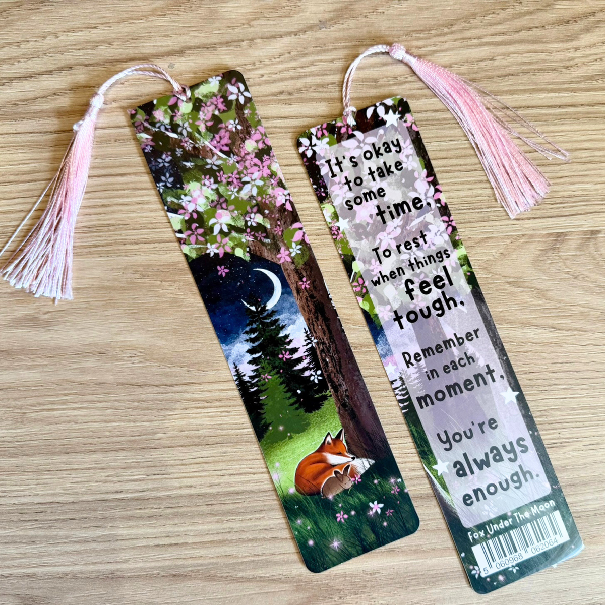 Take Some Time Bookmark with Tassel | Fox Under the Moon