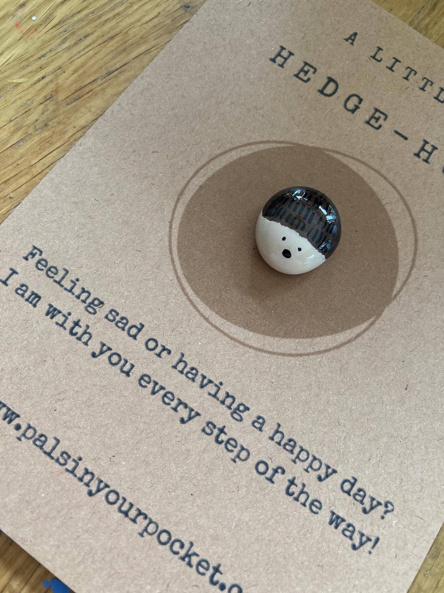 Pals in your Pocket - Hedgehog Anxiety Relief Pocket Pebble For Animal Lovers