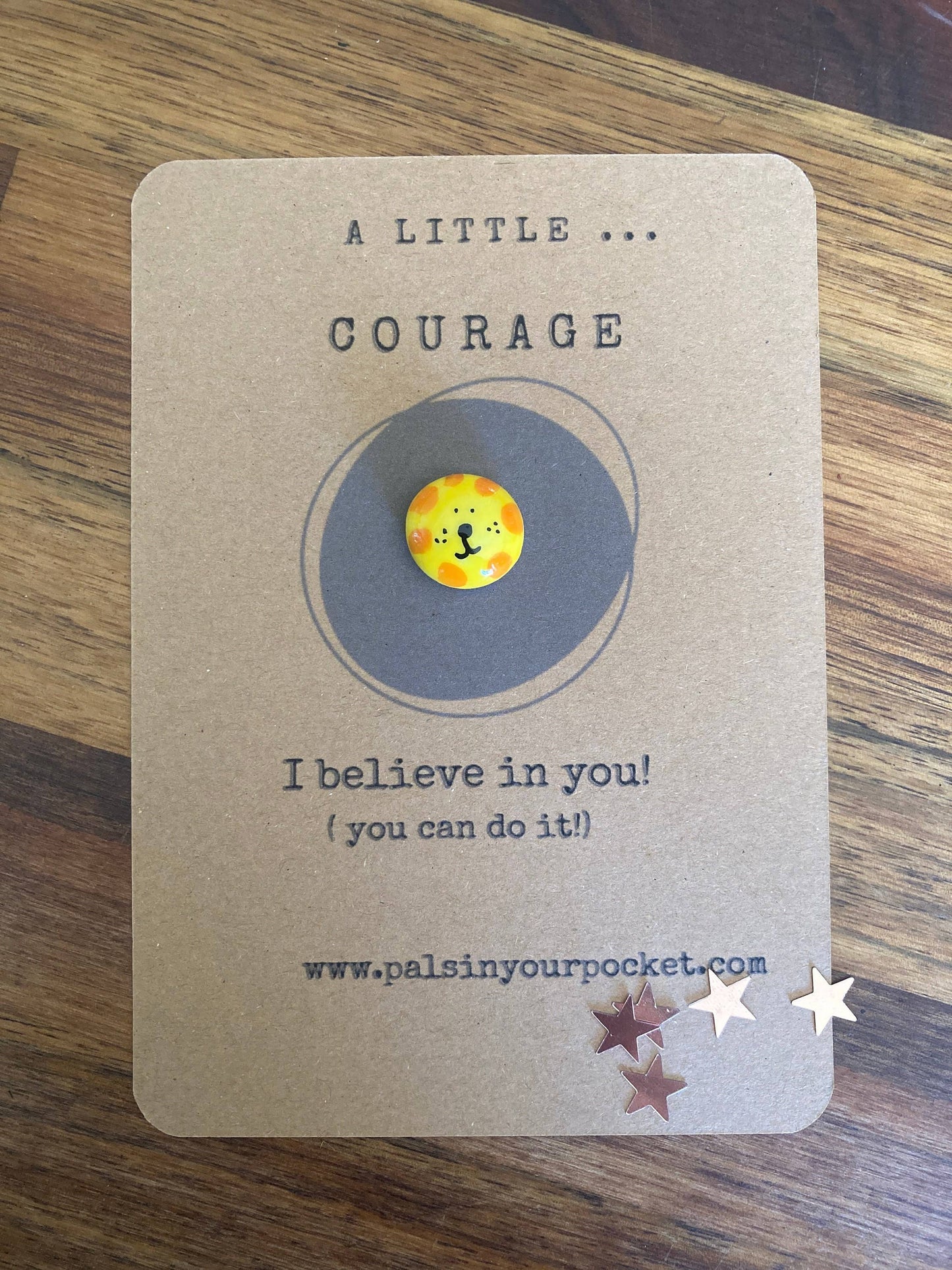 Pals in your Pocket - Lion Pebble Encouragement