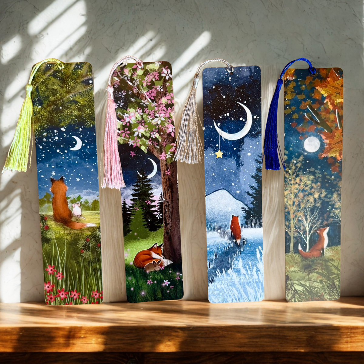 Take Some Time Bookmark with Tassel | Fox Under the Moon
