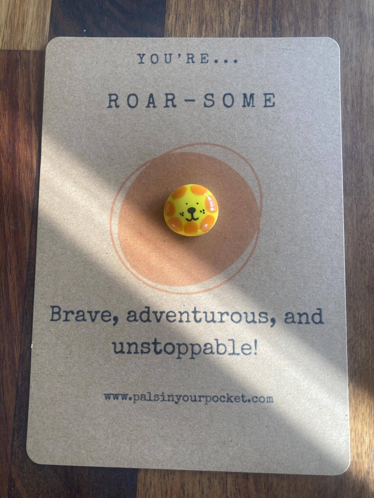 Pals in your Pocket - Lion Pebble Encouragement