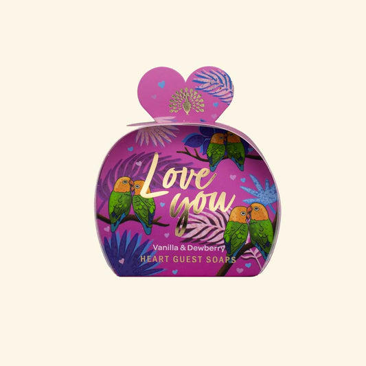 The English Soap Company - Occasions Vanilla and Dewberry Love You Heart Guest Soaps