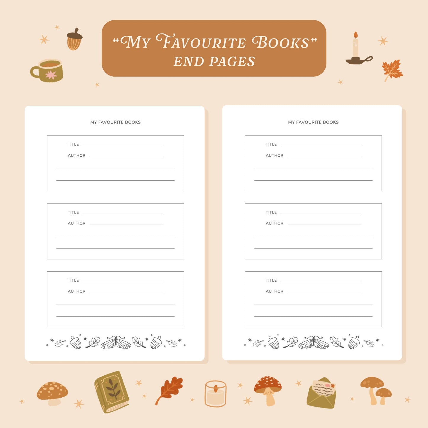 Hopscotch Paper Co. - Cosy Season Reading Journal – 50 Book Review Notebook