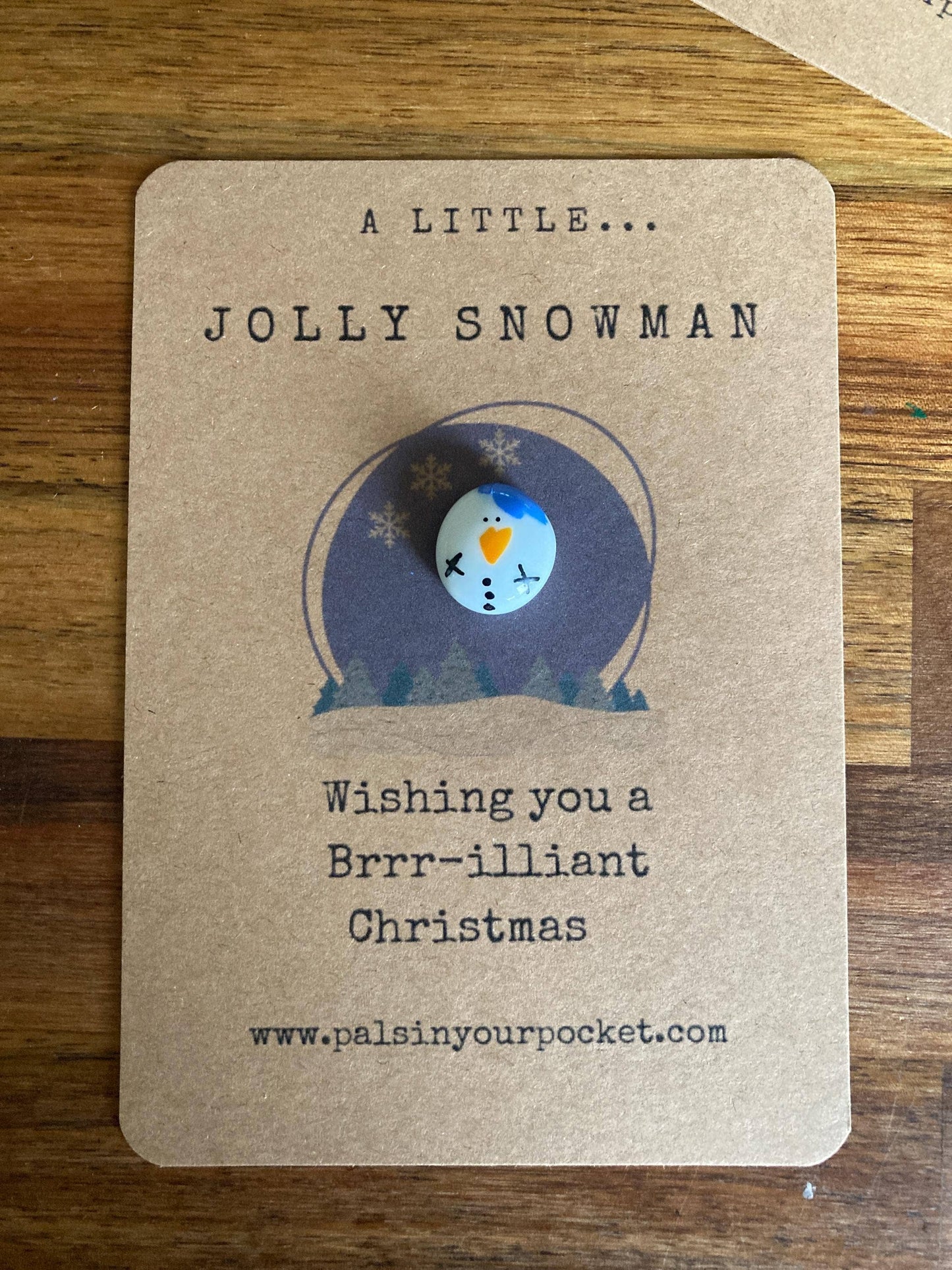 Pals in your Pocket - Personalised Handmade Snowman Christmas Gift Set