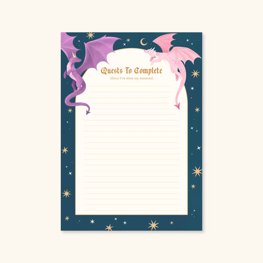 Hopscotch Paper Co. - Dragon Notepad – Literature Stationery Gifts, Fantasy Books