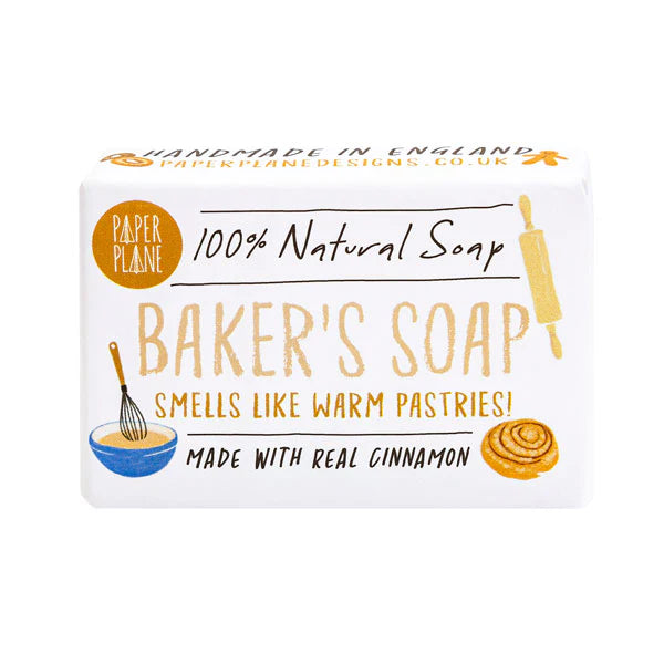 Cinnamon Baker's Soap Bar with Beautiful Packaging - Perfect Gift for Bakers