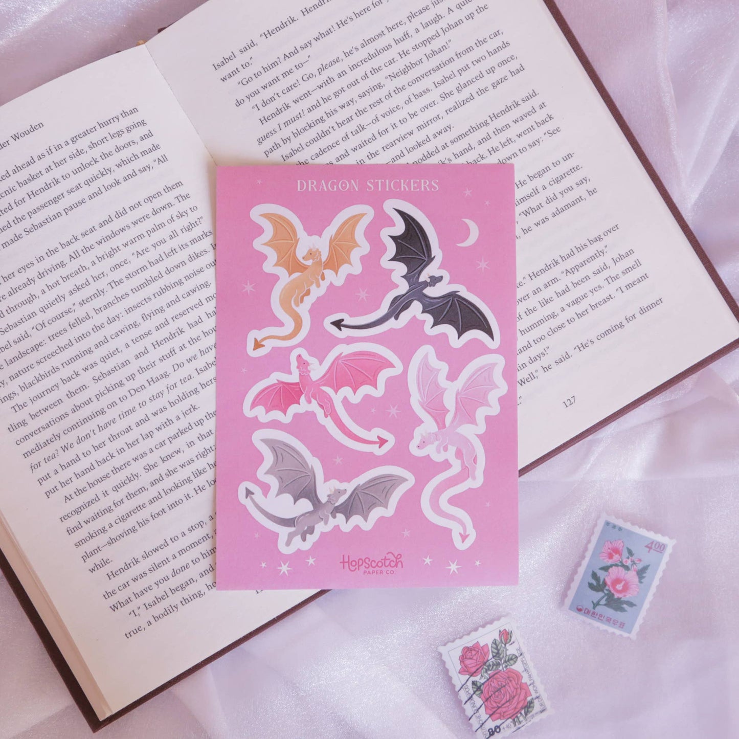 Dragon Sticker Sheet – Fantasy & Romantasy Journaling Gift | Hopscotch Paper Co.