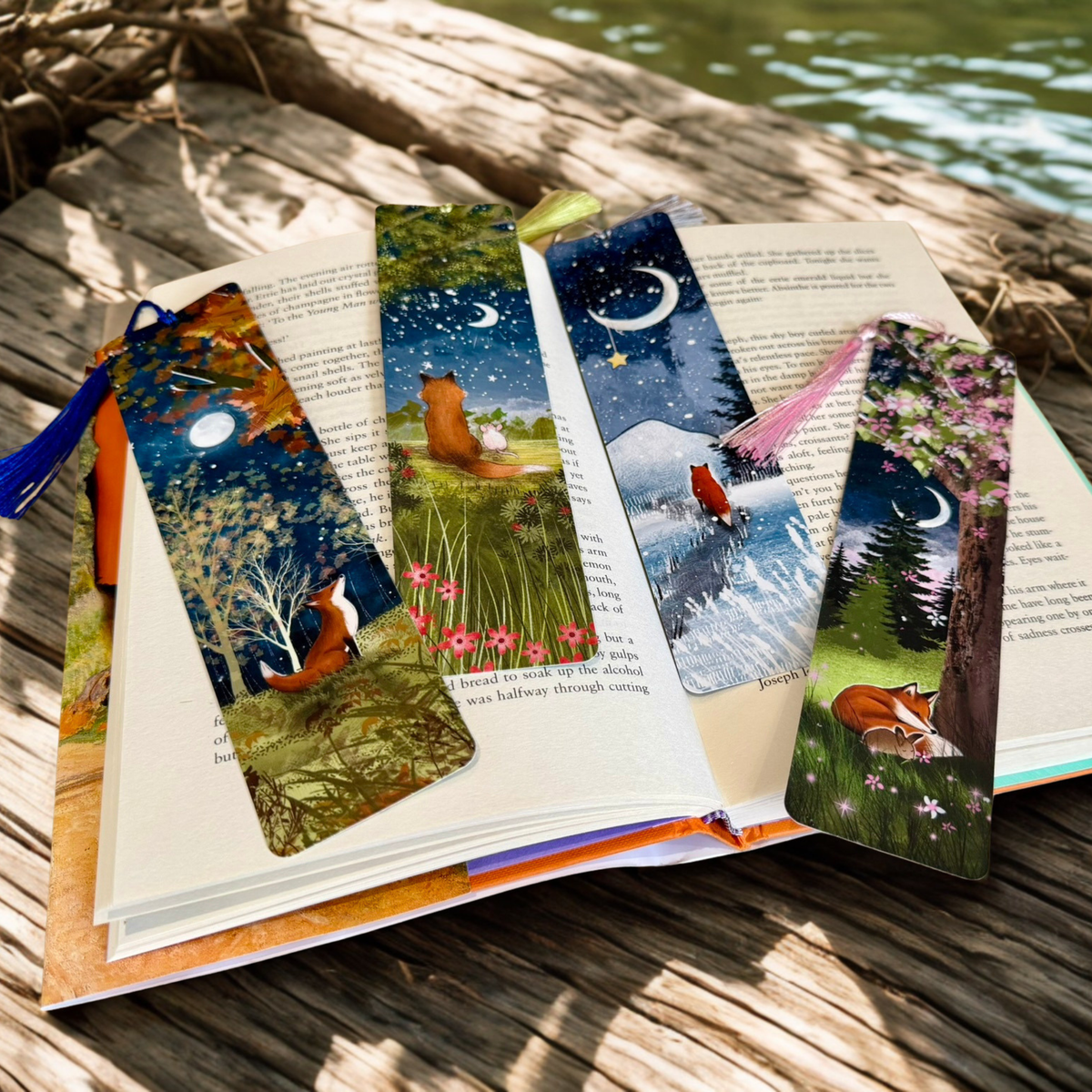 Take Some Time Bookmark with Tassel | Fox Under the Moon
