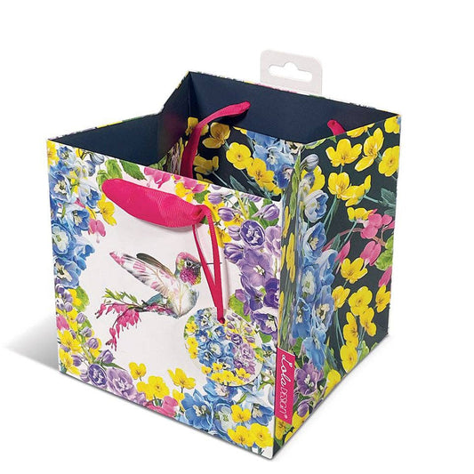 Hummingbird Small Square Gift Bag – Lola Design Botanical Gift Packaging